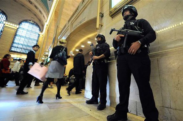 Heavily armed at Grand Central